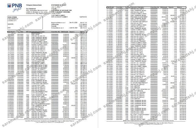 Philippines PNB 4 pages excel